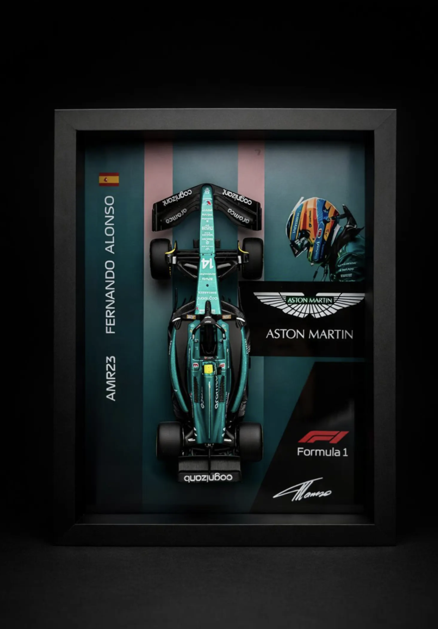Cuadro 3D F1 Fernando Alonso AMR25 — vista 2
