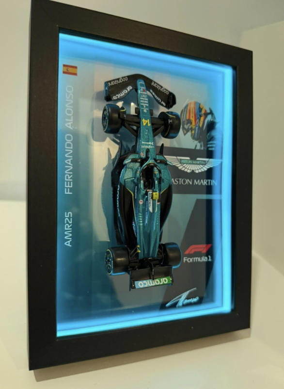 Cuadro 3D F1 Fernando Alonso AMR25 — vista 3