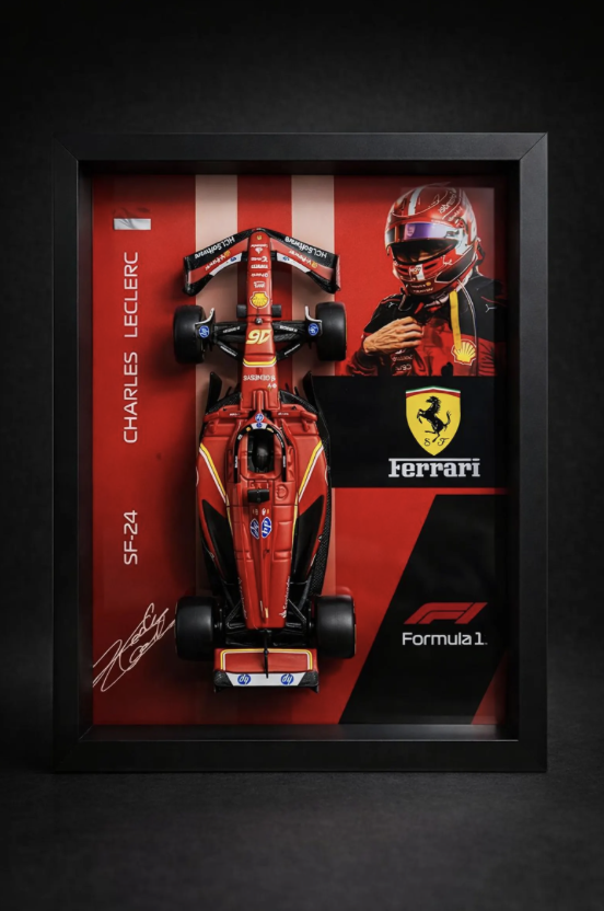 Cuadro 3D F1 Ferrari SF-24 | Charles Leclerc — vista 3
