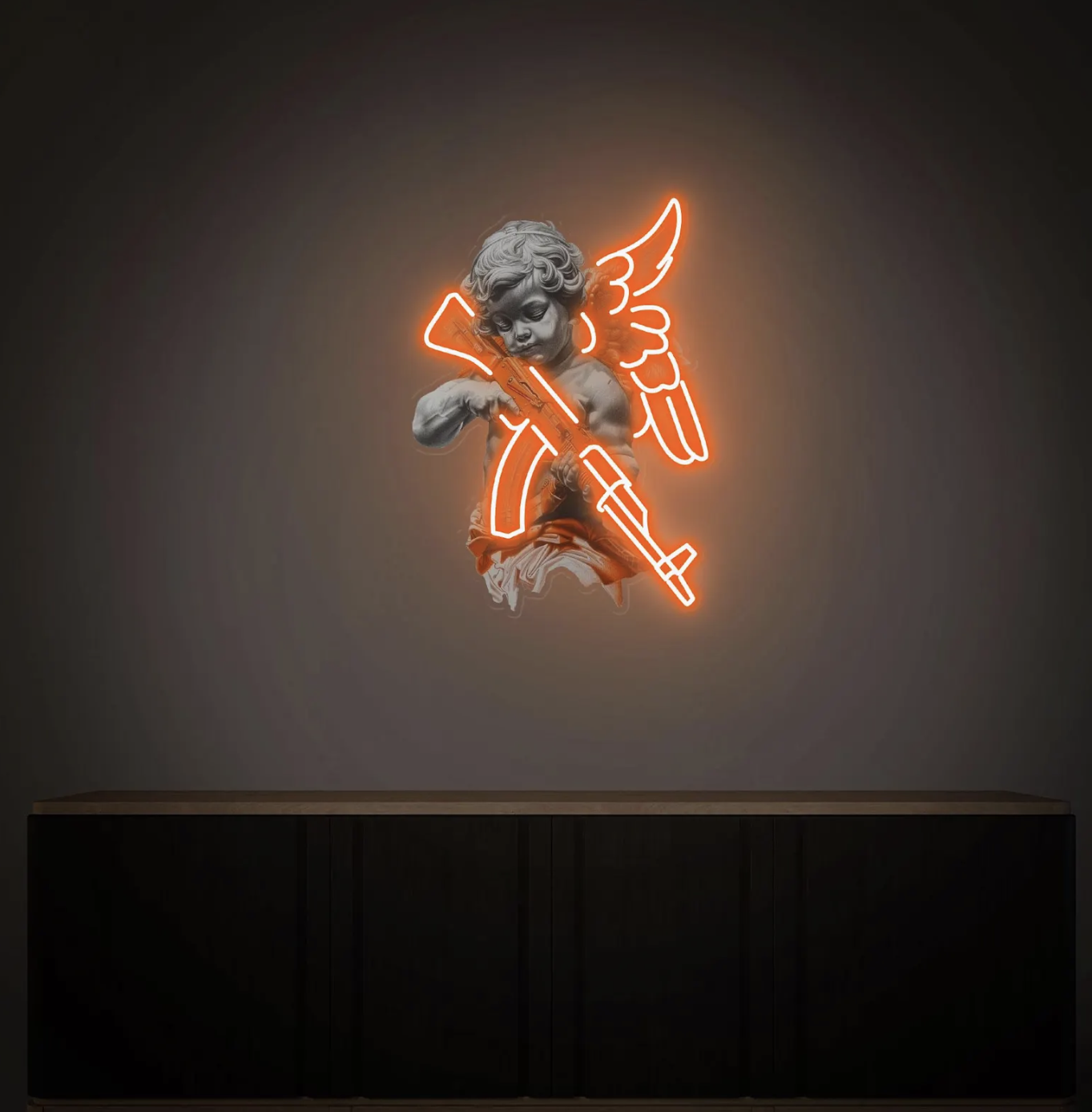 Neón Ángel Pop Art | LED Wall Art — vista 4