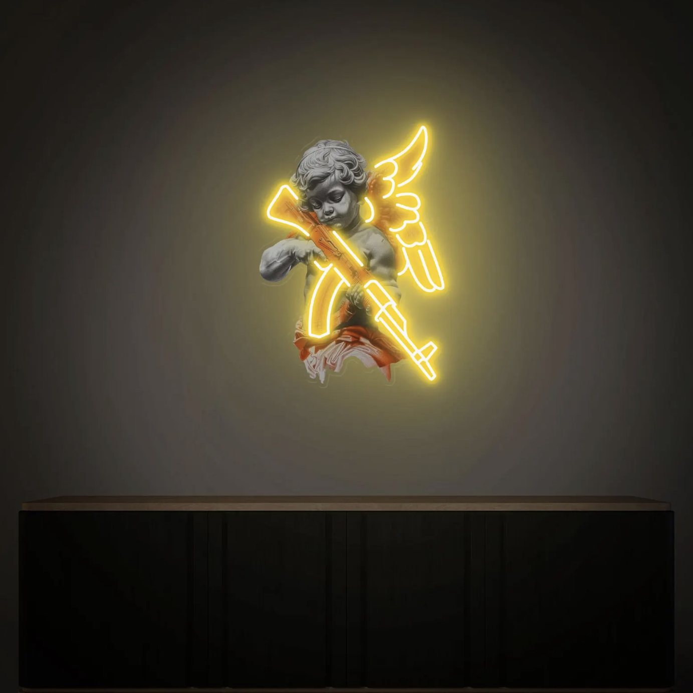 Neón Ángel Pop Art | LED Wall Art — vista 5