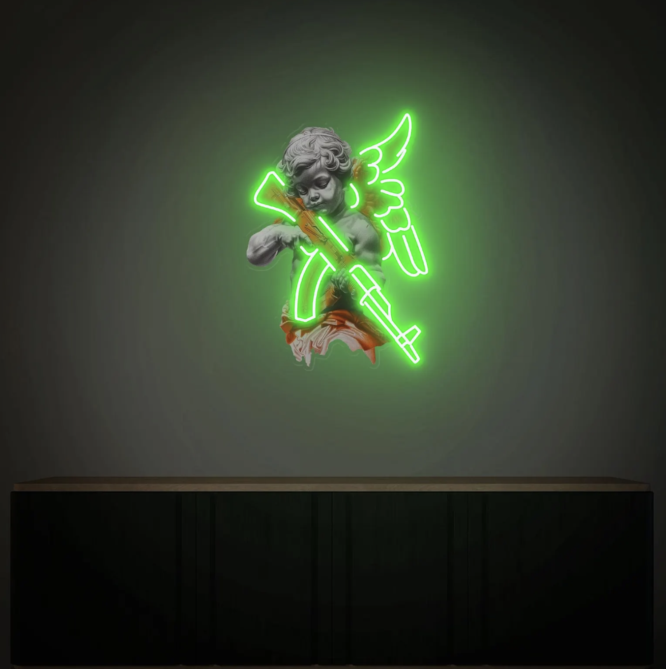 Neón Ángel Pop Art | LED Wall Art — vista 6