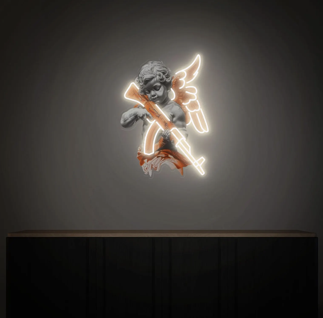 Neón Ángel Pop Art | LED Wall Art — vista 8