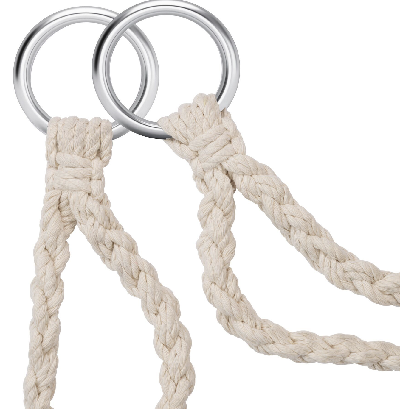 Silla Colgante de Jardín de Algodón Beige — vista 6