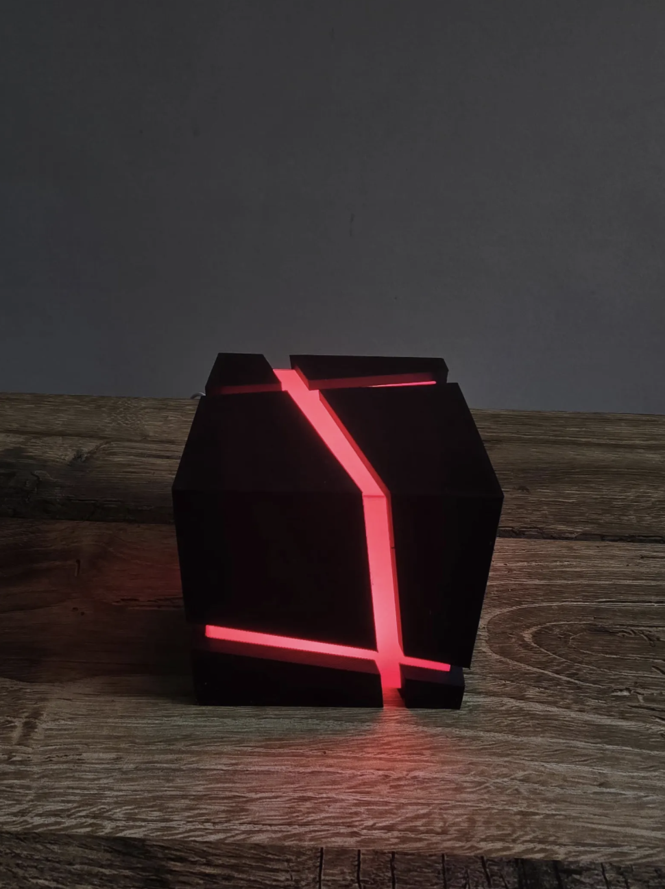 Lámpara de Cubo Agrietado Impresa en 3D — vista 5