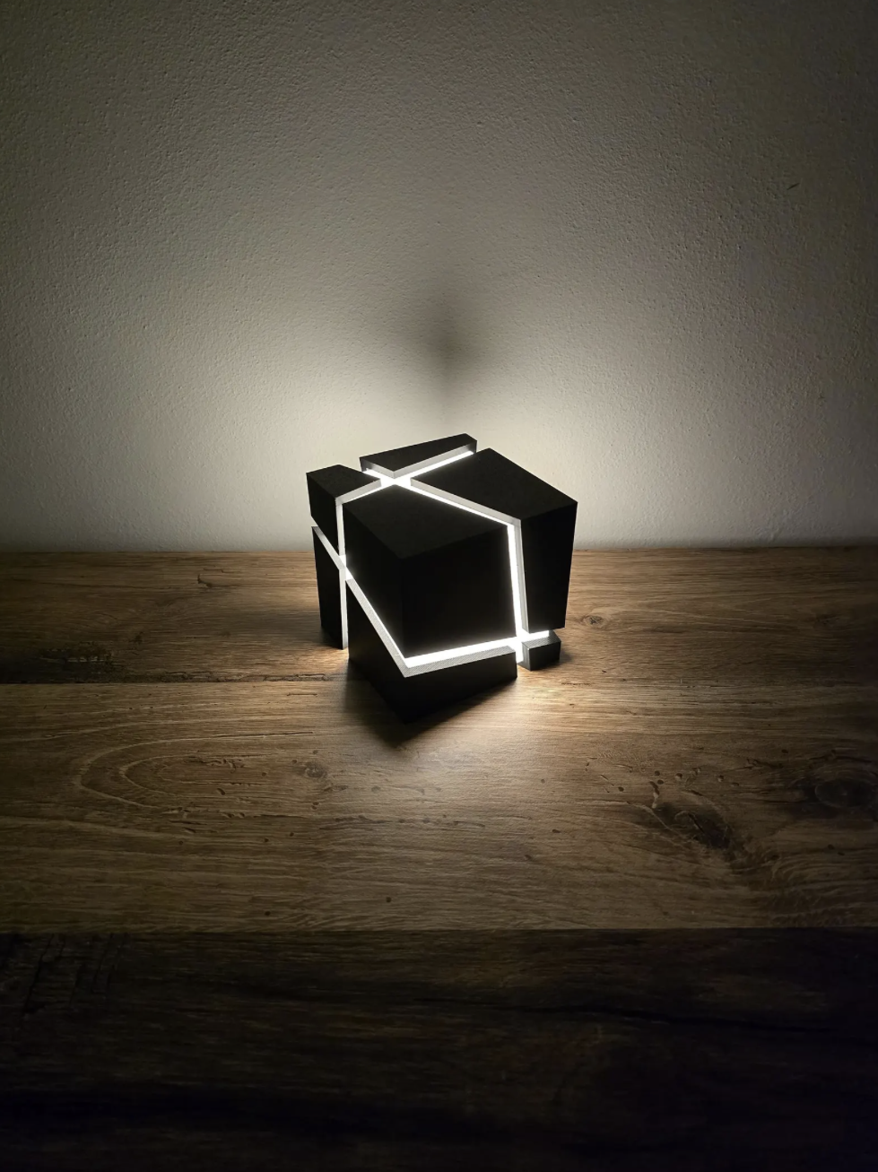 Lámpara de Cubo Agrietado Impresa en 3D — vista 6