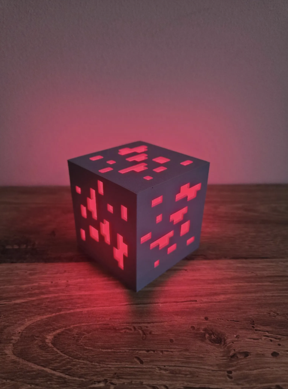 Lámpara de Bloque de Minecraft Impresa en 3D — vista 5