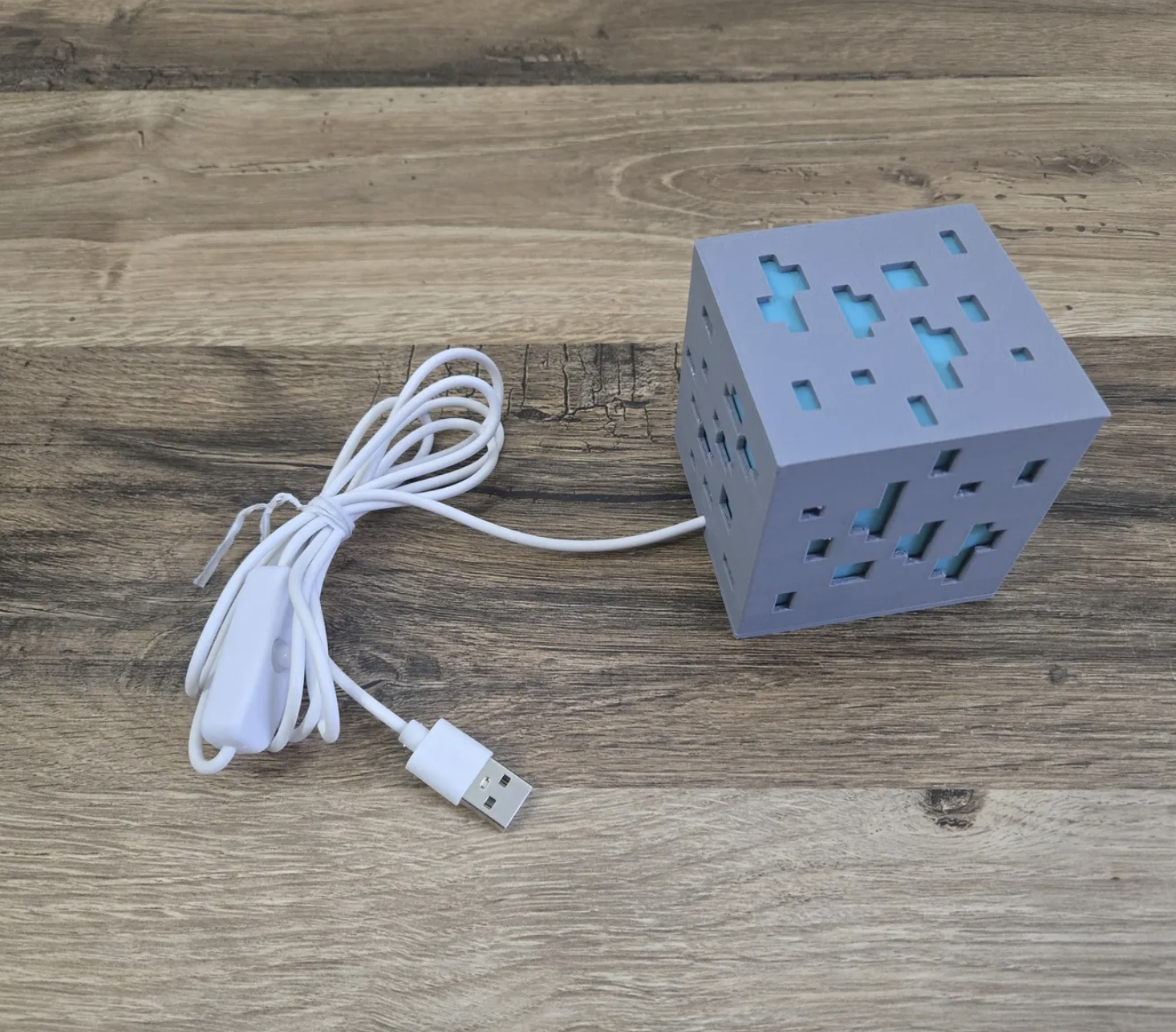 Lámpara de Bloque de Minecraft Impresa en 3D — vista 6